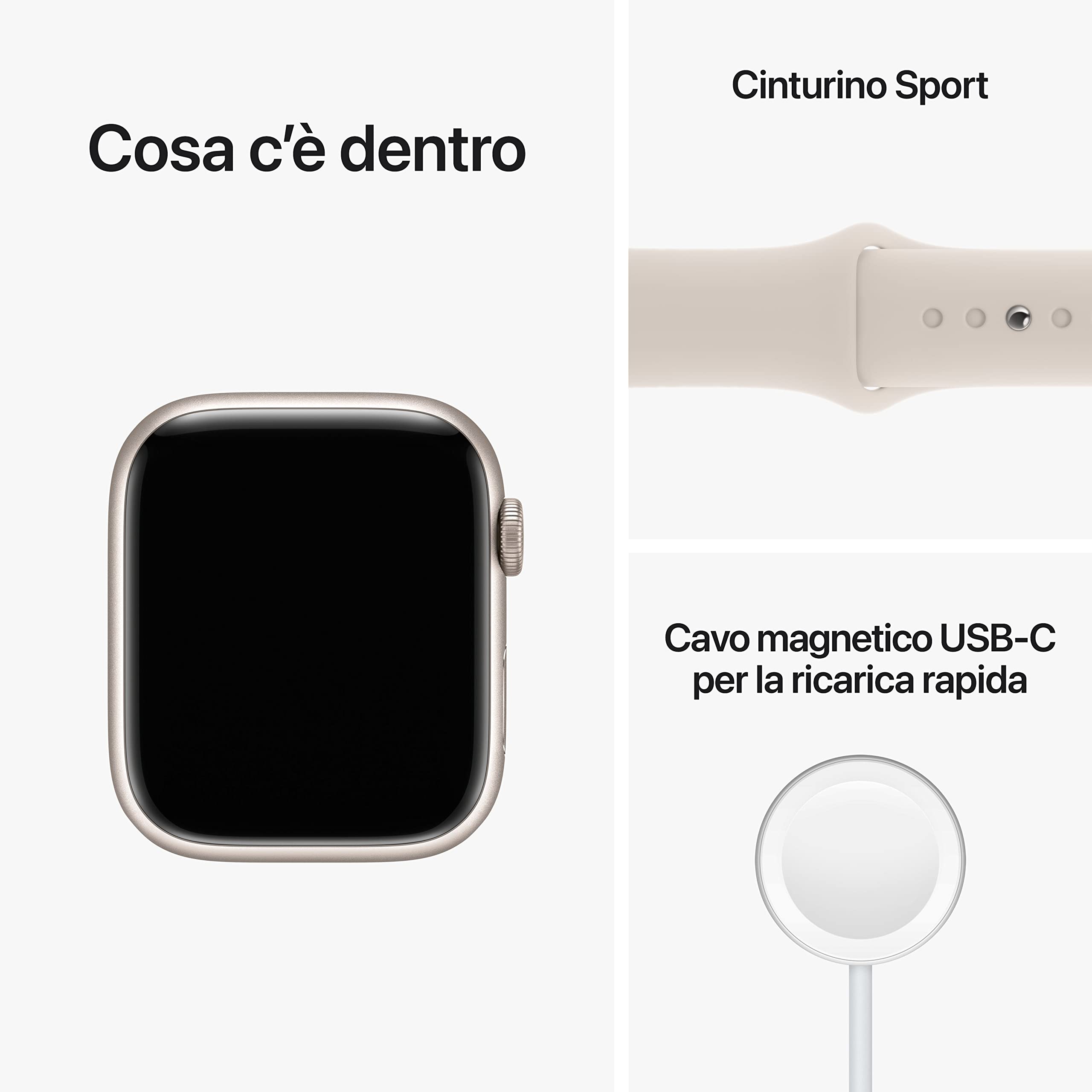 Apple Watch Series 8 GPS 45mm smartwatch galassia ossigeno sangue