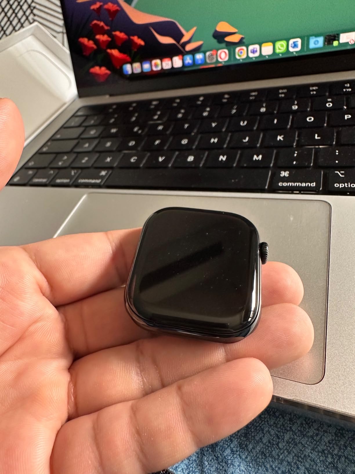 Apple Series 10 GPS Cellular 46mm smartwatch argento loop nuvola