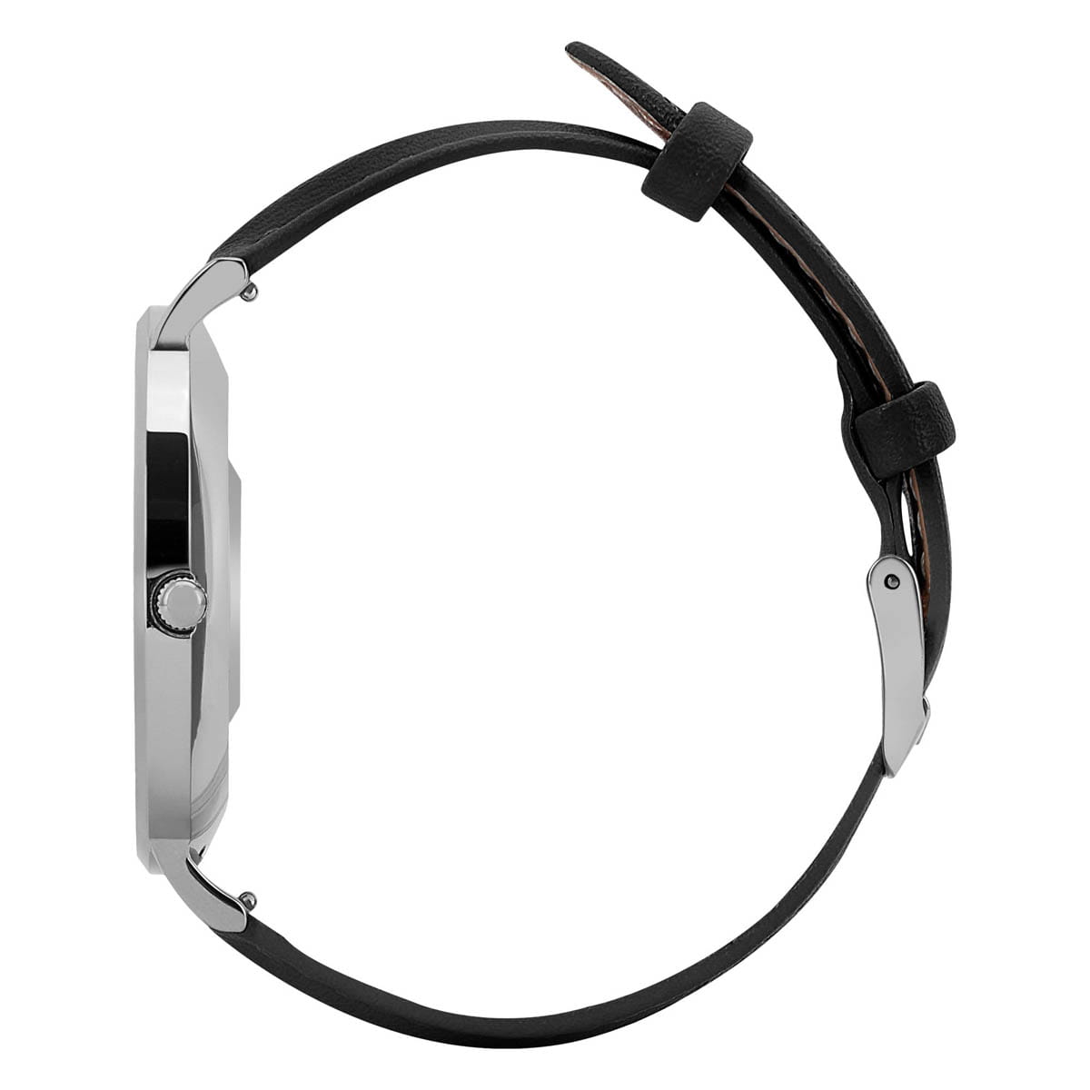 Garett Verona smartwatch pelle argento-nero AMOLED