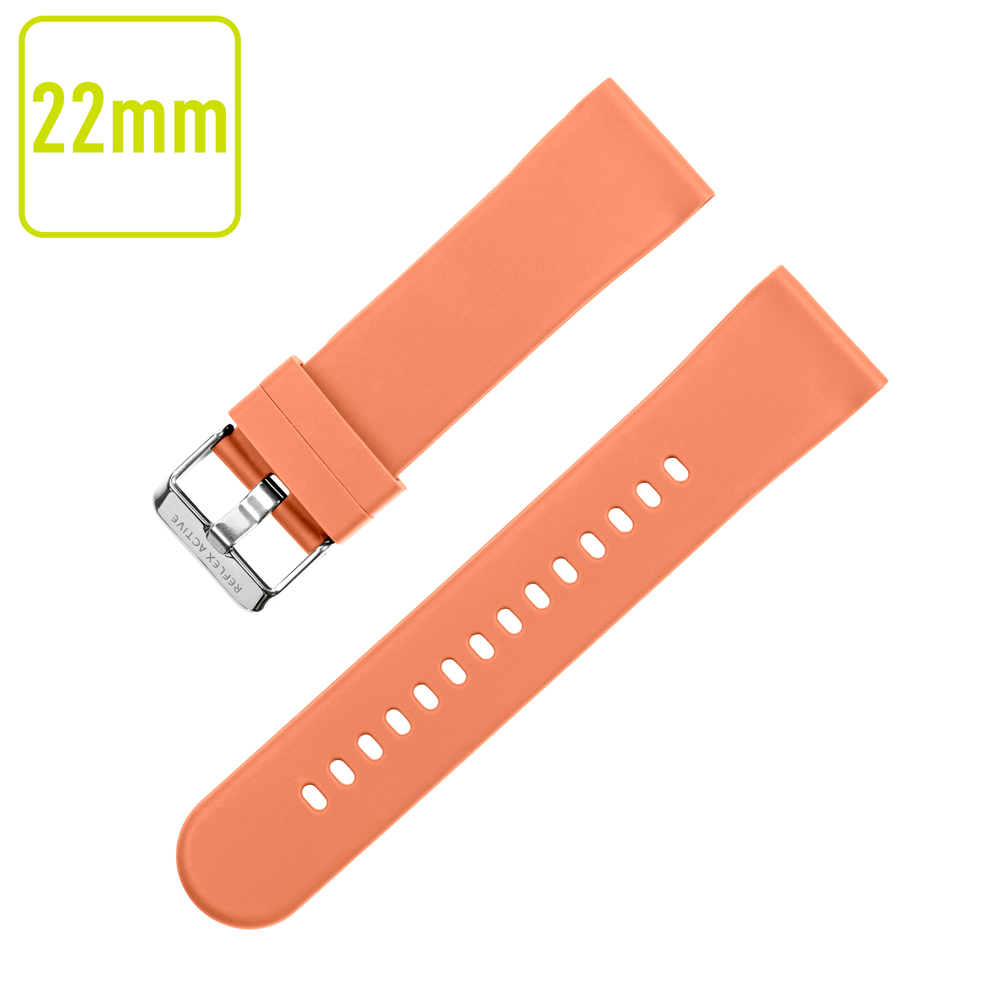 Reflex Active cinturino silicone 22mm corallo fibbia argento