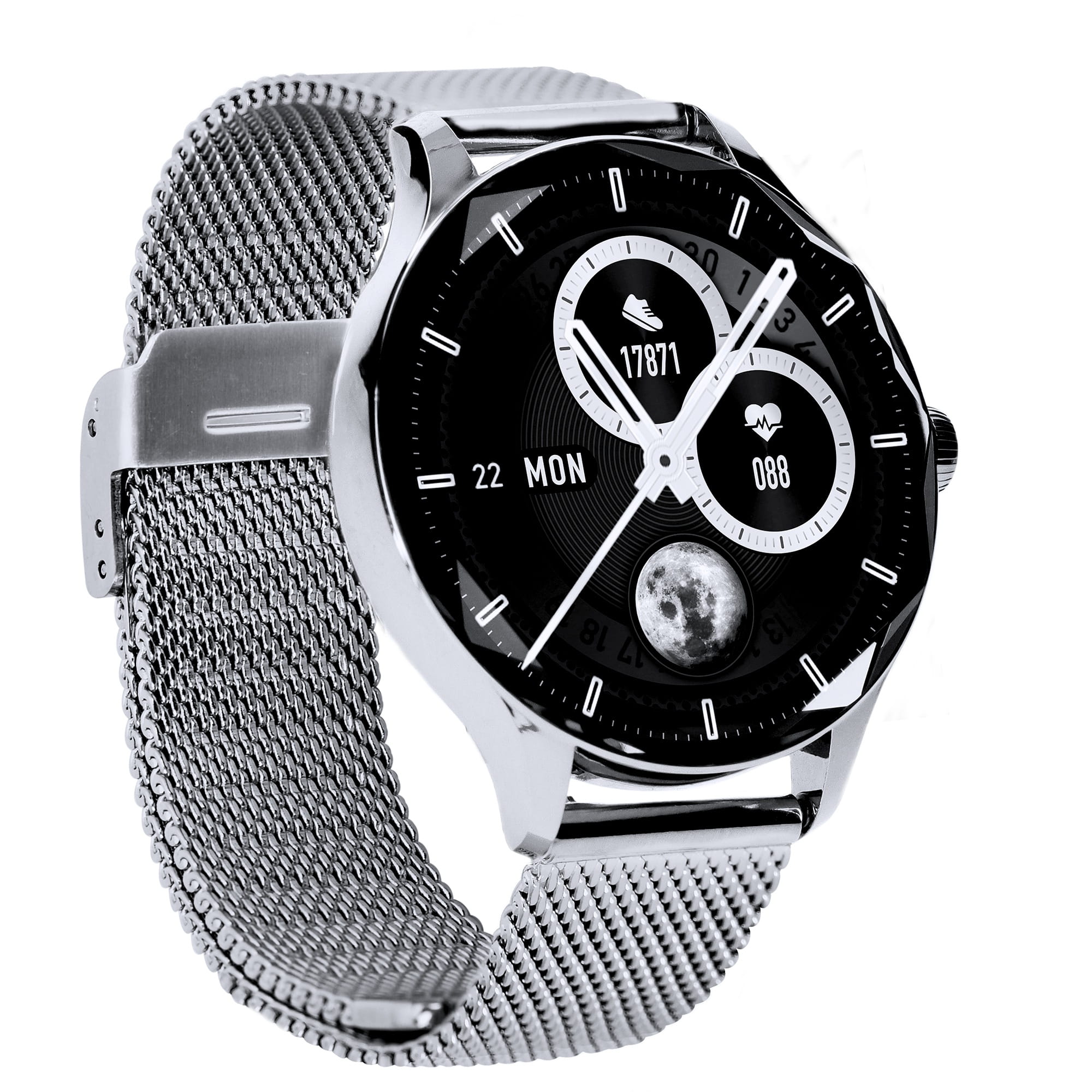 Garett Viva smartwatch AMOLED argento acciaio
