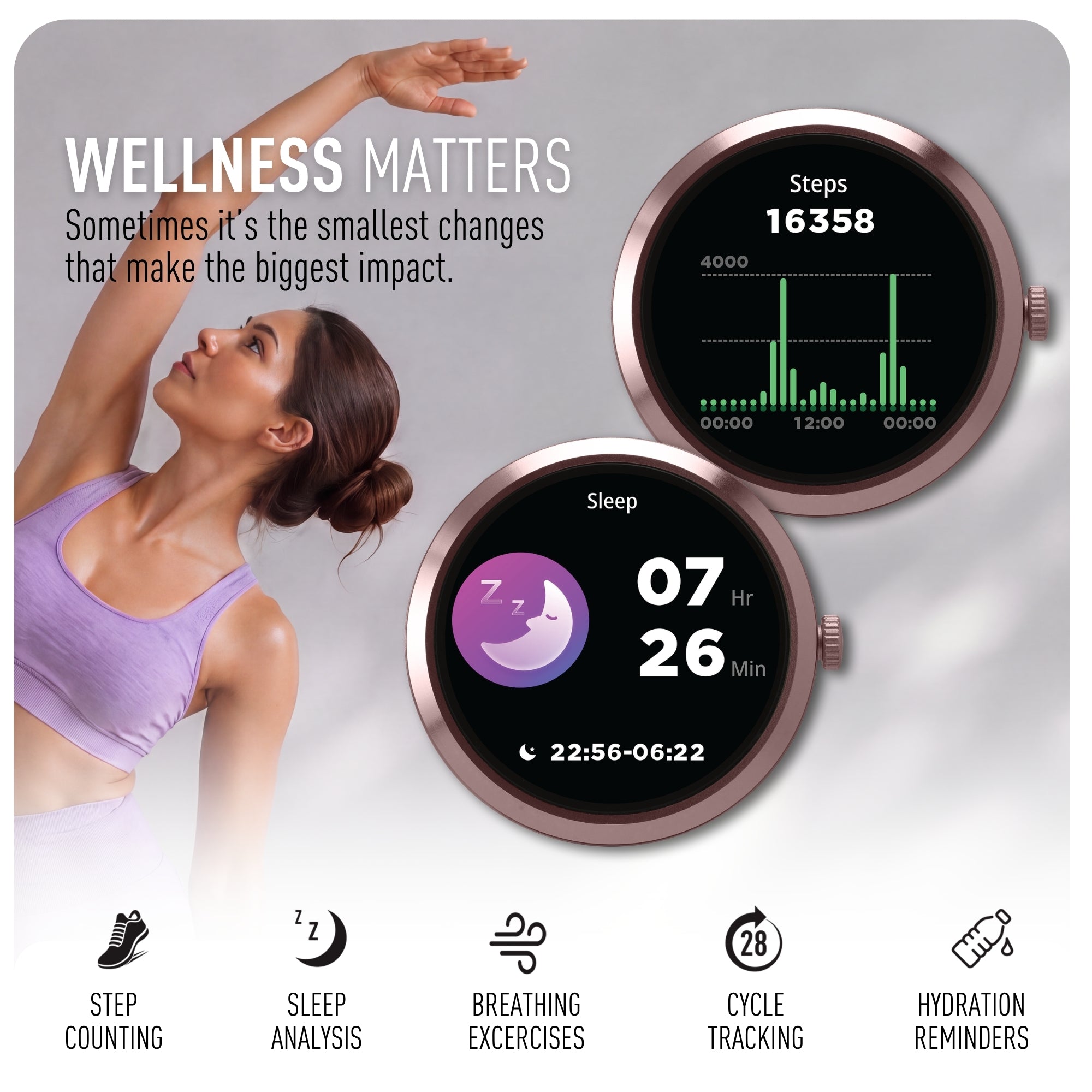Reflex Active Spectra RA-SP-300R-21 smartwatch rosa AMOLED