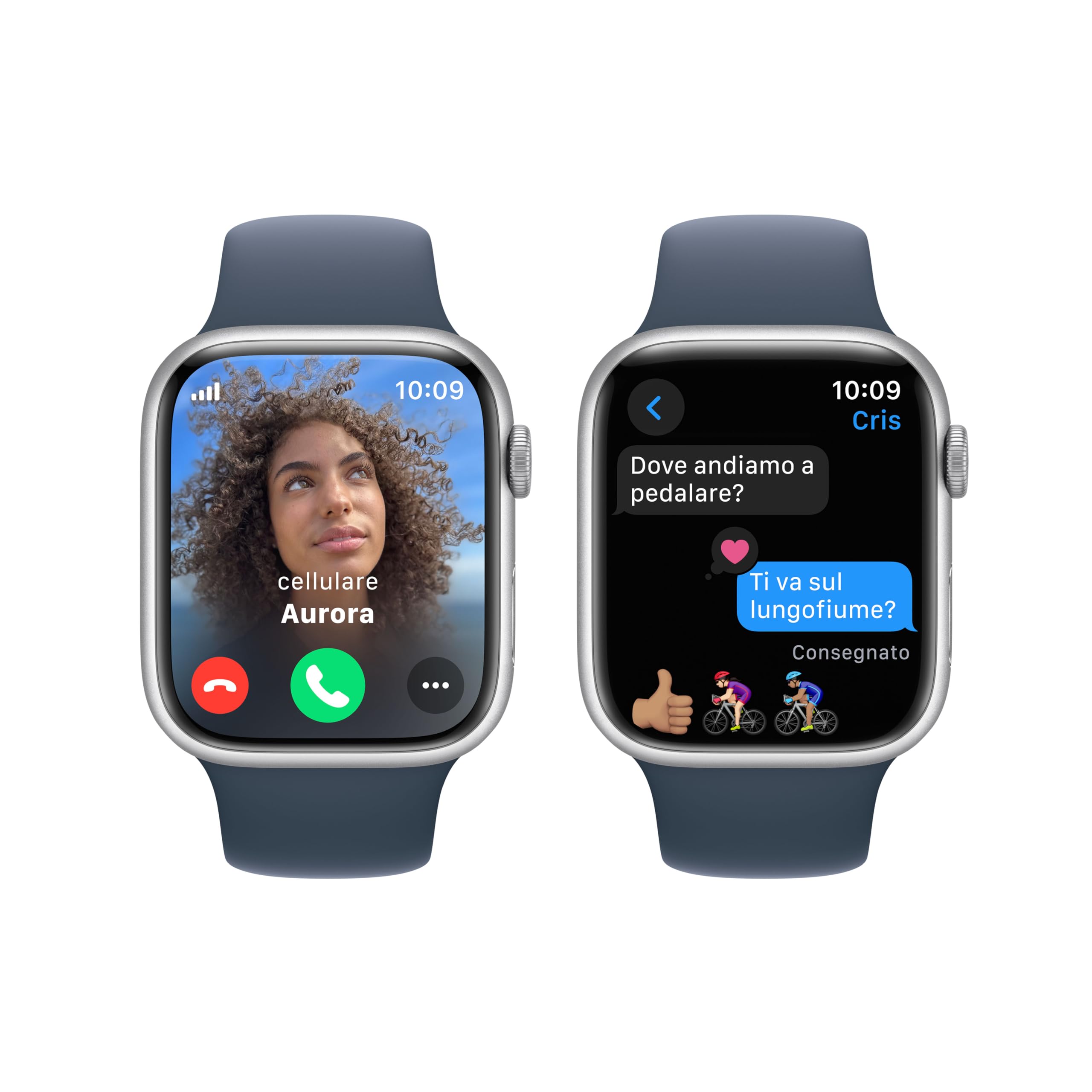 Apple Watch Series 9 GPS Cellular 45mm smartwatch argento ECG