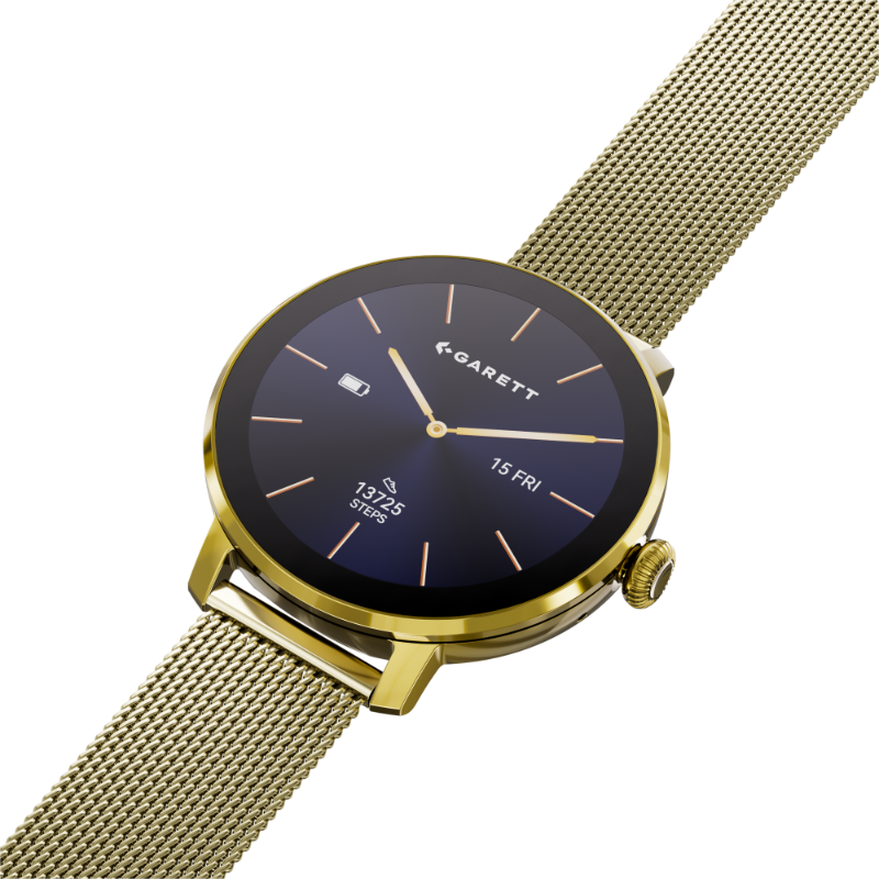 Garett Muse smartwatch donna oro mesh AMOLED