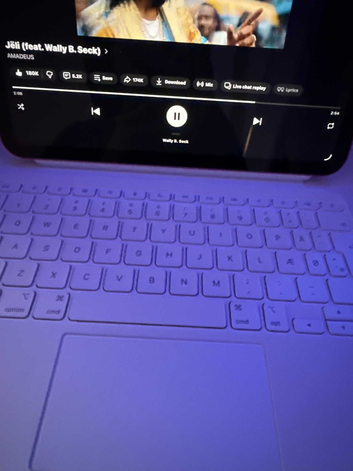 Apple Magic Keyboard Folio tastiera iPad danese bianca