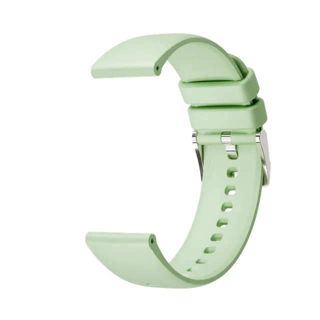Maoo Cinturino Silicone Smartwatch 20mm Verde Chiaro Argento