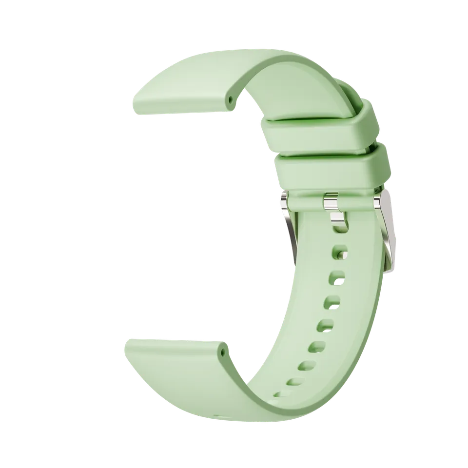 Maoo Cinturino Silicone Smartwatch 20mm Verde Chiaro Argento
