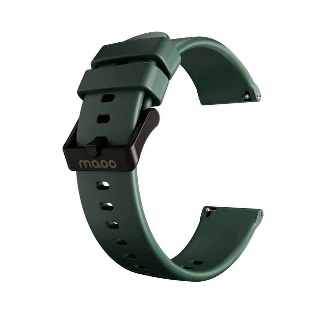 Maoo Cinturino Silicone 22 mm Verde Scuro