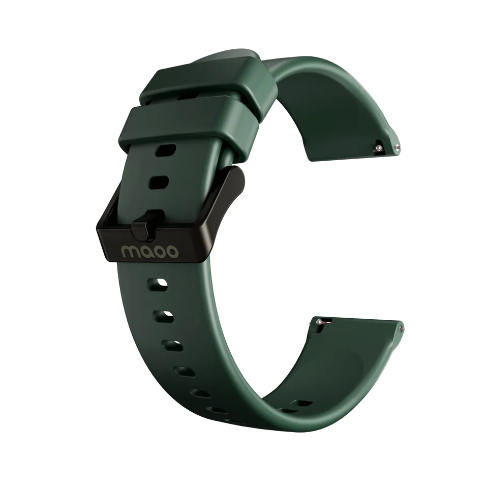 Maoo Cinturino Silicone 22 mm Verde Scuro
