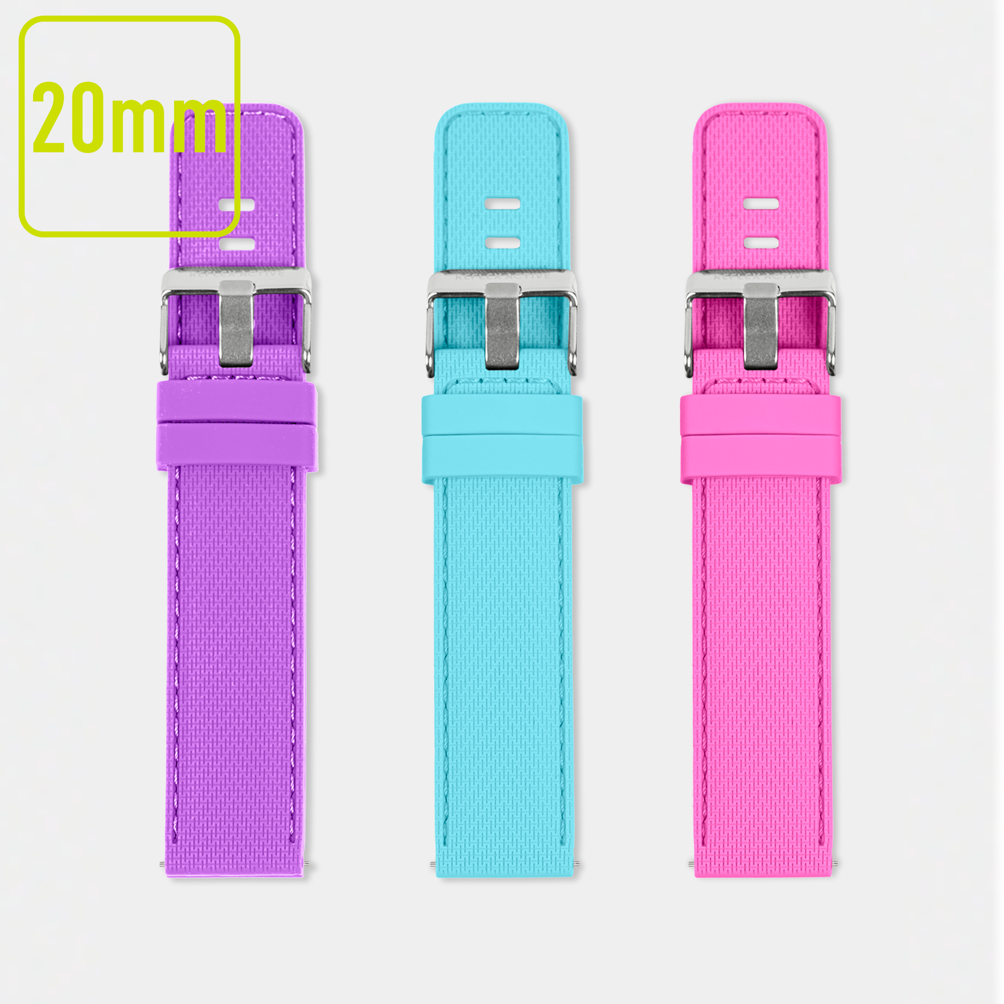 Reflex Active Strap Pack 20mm cinturino silicone 3 pezzi