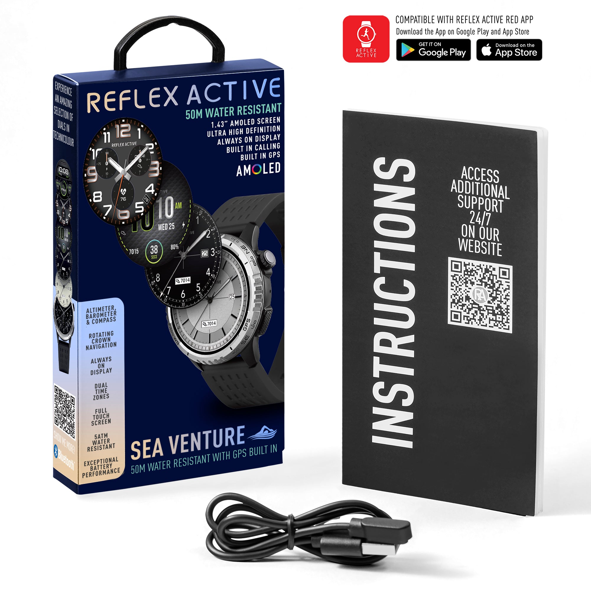 Reflex Active Sea Venture 400 R smartwatch GPS nero AMOLED