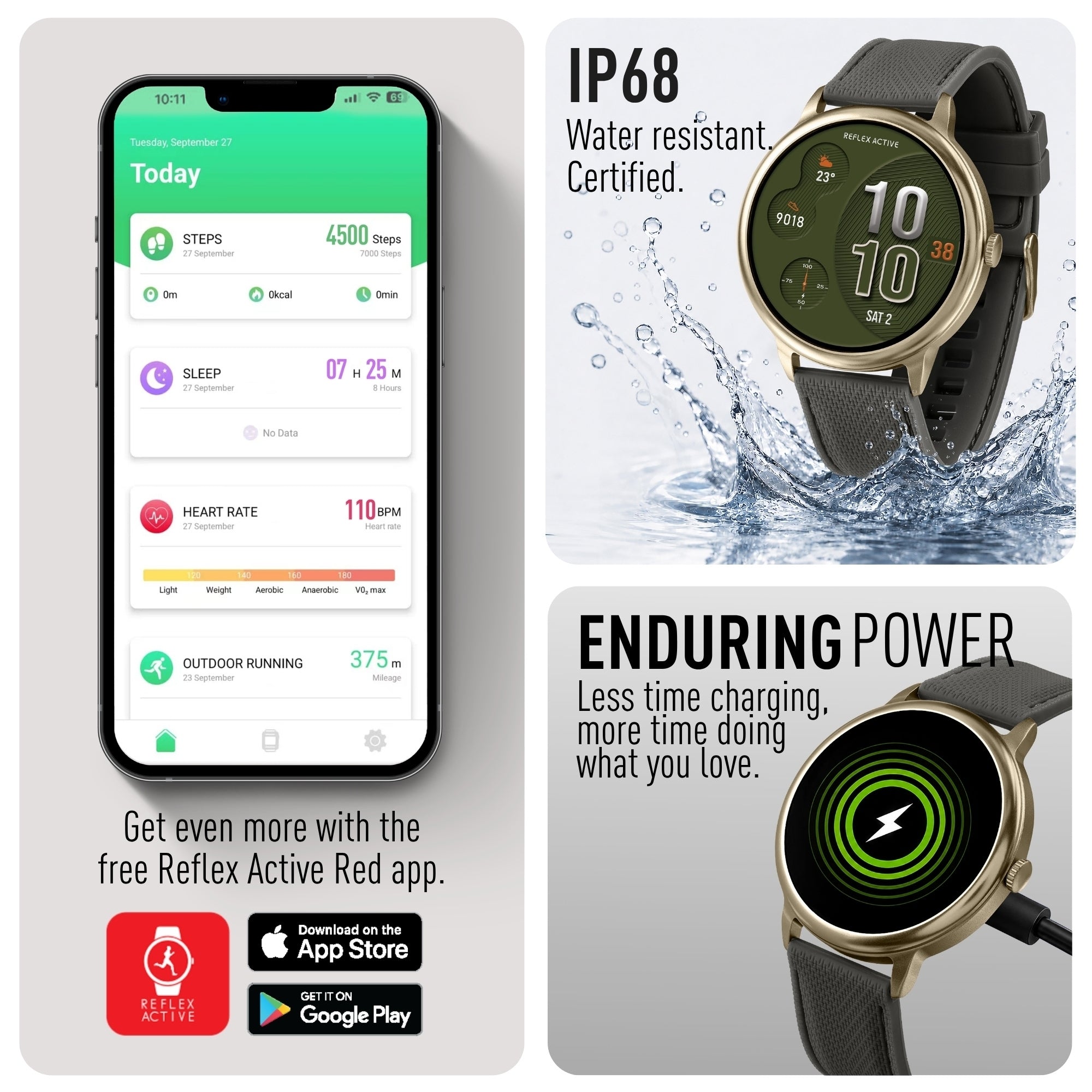 Reflex Active Spectra RA-SP-300R-17 smartwatch grigio AMOLED