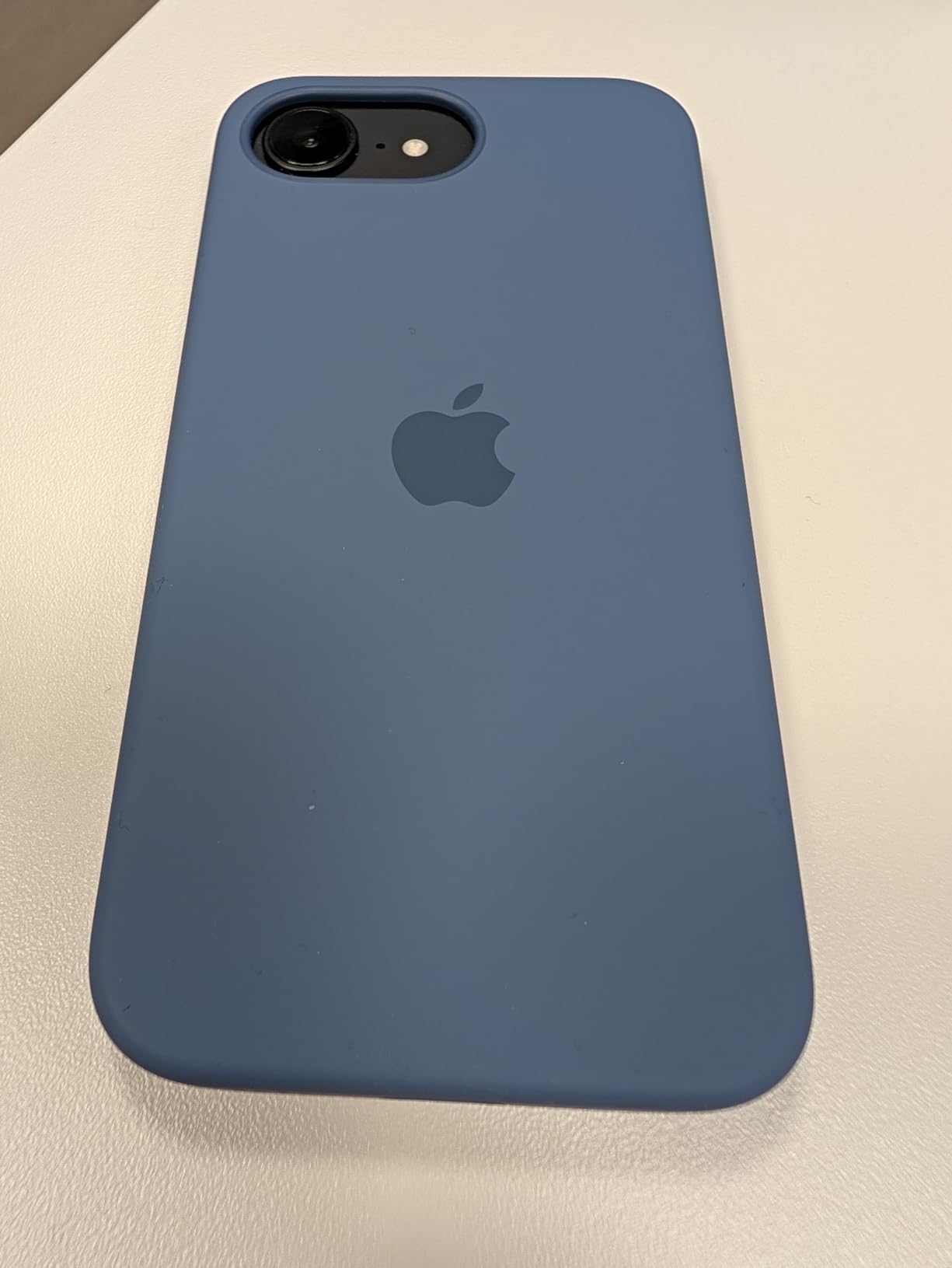 Apple iPhone 16e Custodia Silicone Bianco microfibra