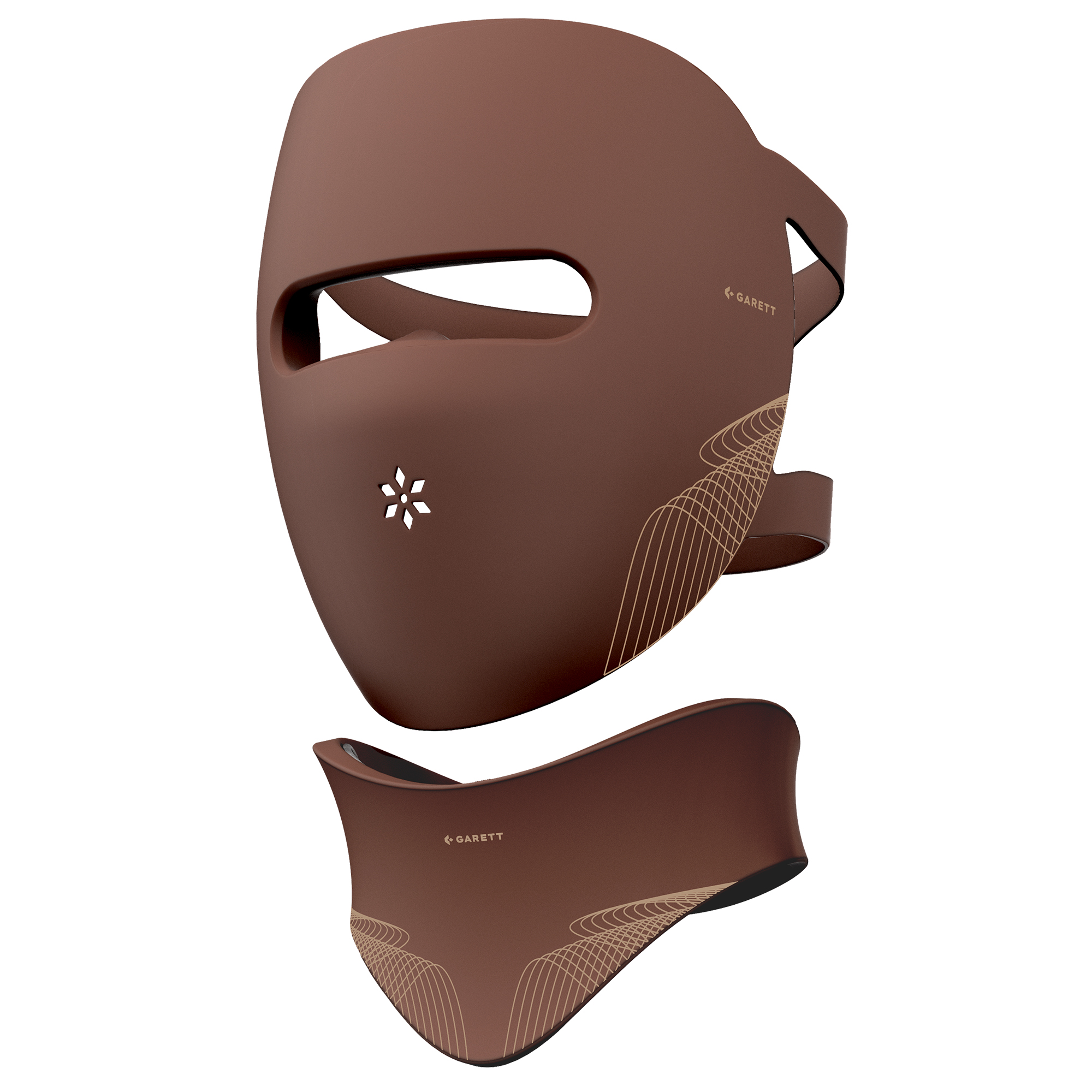 Garett Beauty Skin Ritual maschera LED viso collo marrone