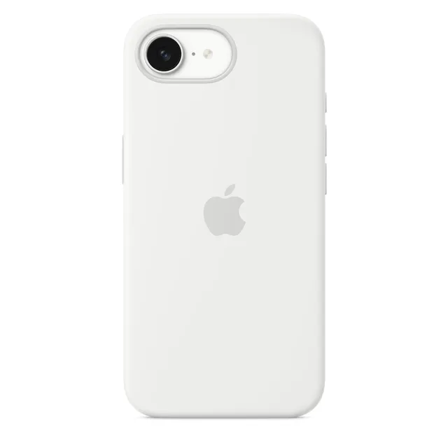 Apple iPhone 16e Custodia Silicone Bianco microfibra