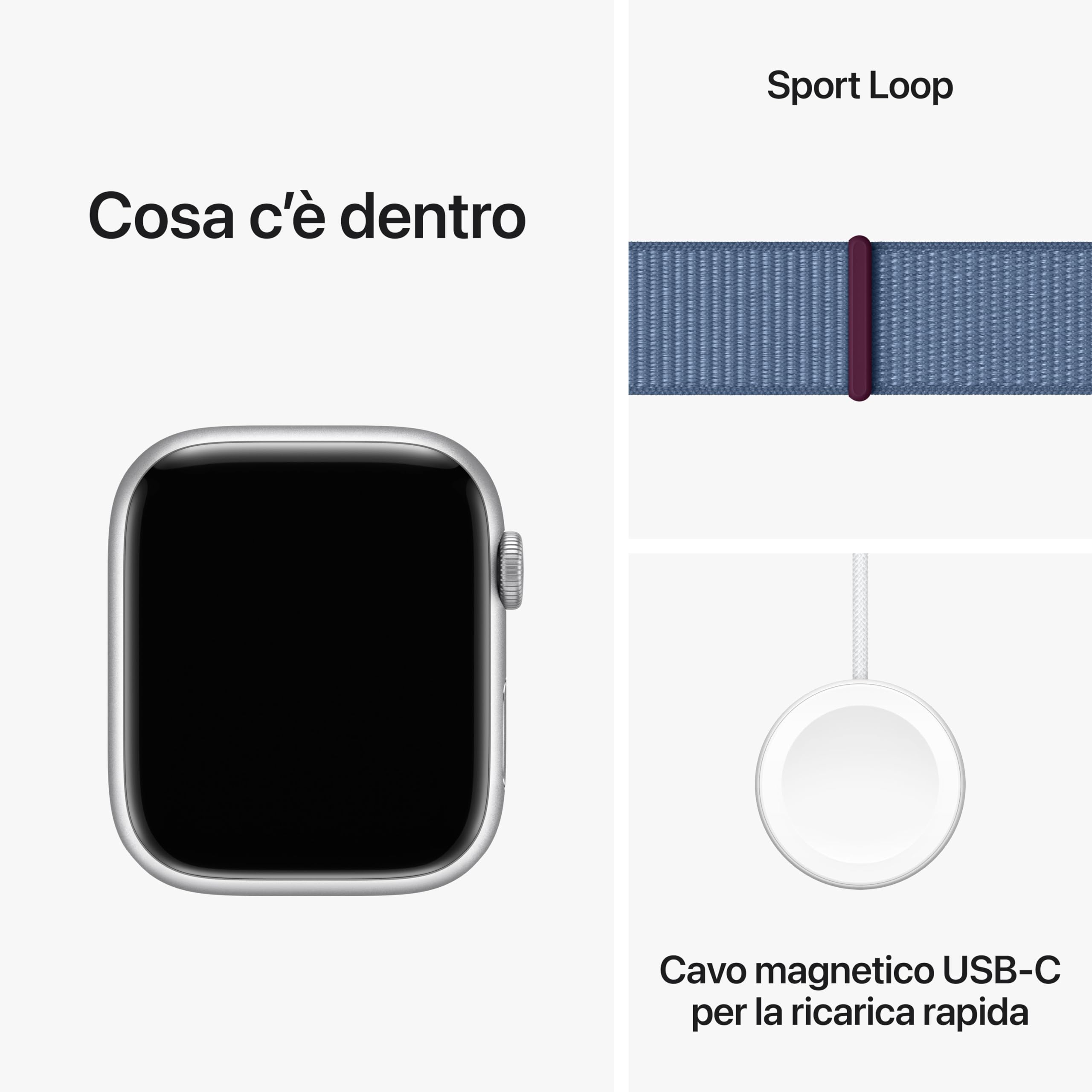 Apple Watch Series 9 45mm smartwatch GPS argento
