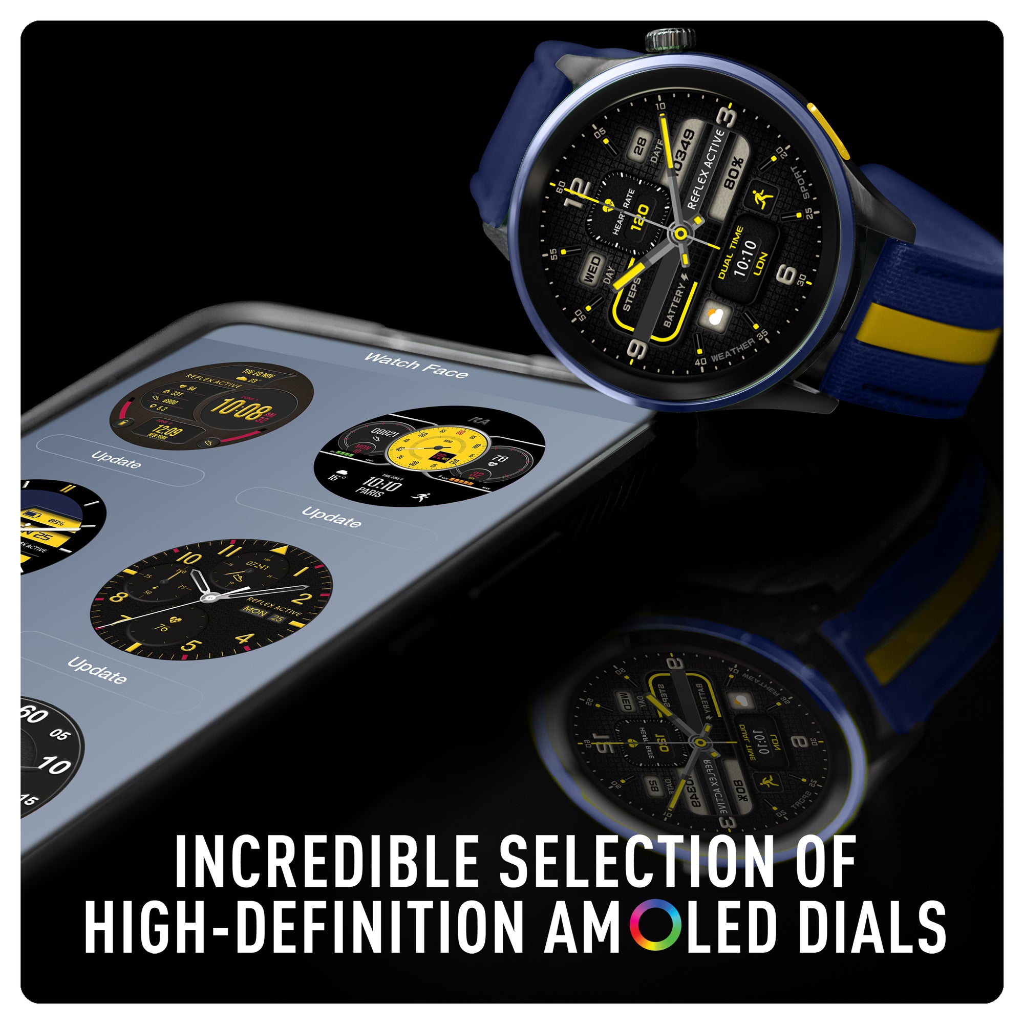 Reflex Active Venture 400 R smartwatch GPS blu giallo AMOLED