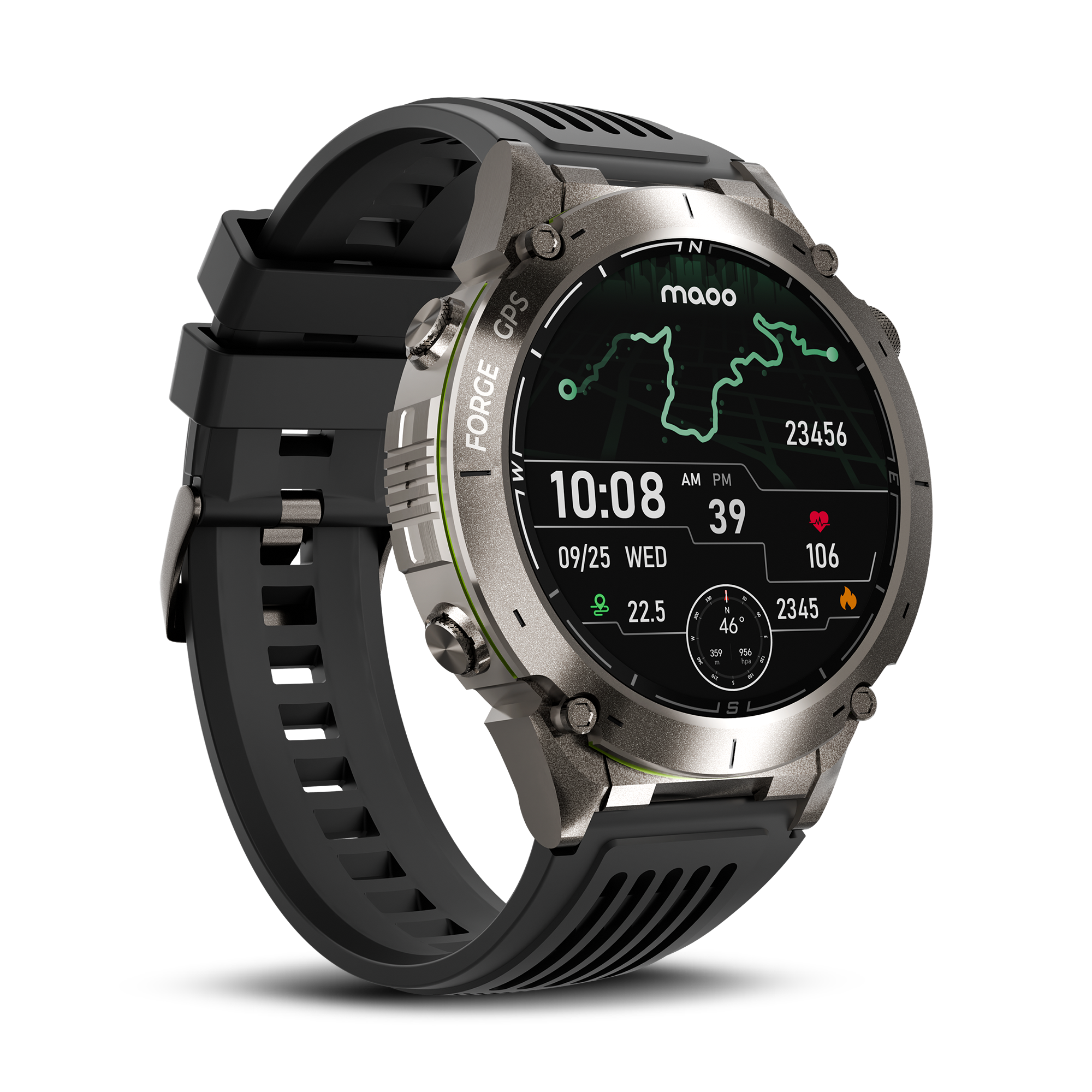 Maoo Forge GPS Smartwatch Gun Metal AMOLED