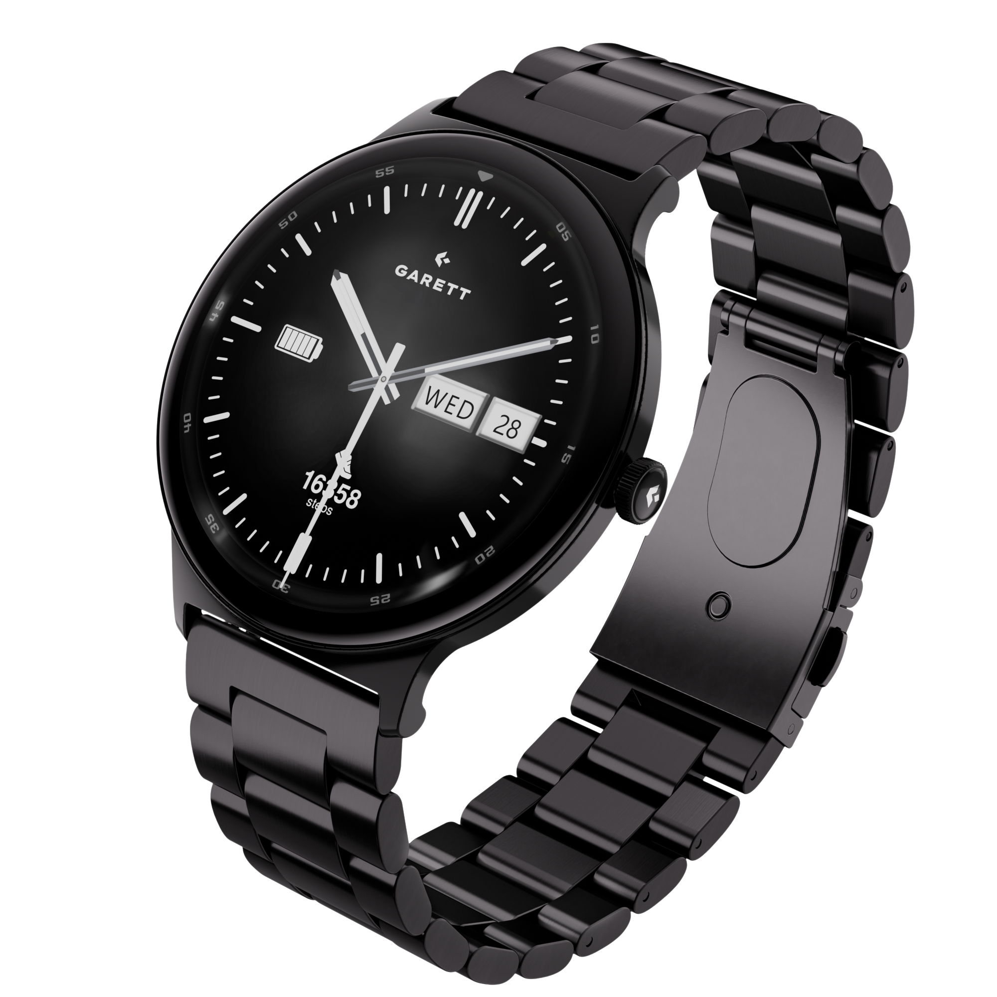 Garett Quantum smartwatch nero acciaio AMOLED