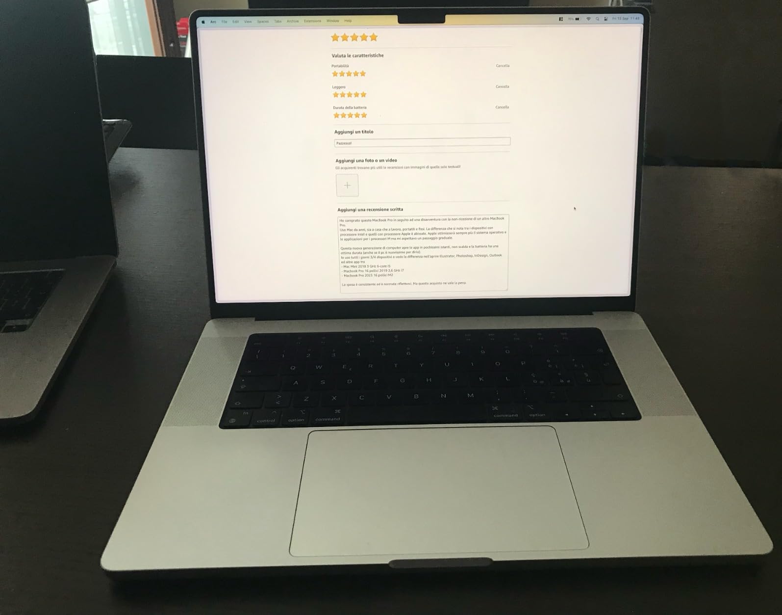 Apple MacBook Pro 16 M1 Max notebook 32GB 1TB grigio siderale