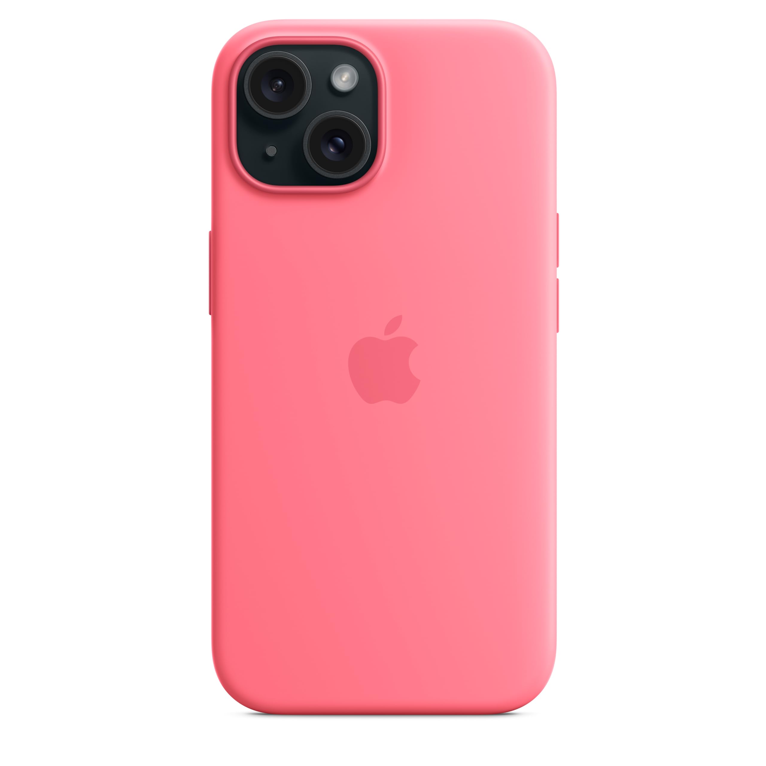 Apple iPhone 15 custodia MagSafe silicone rosa antigraffio