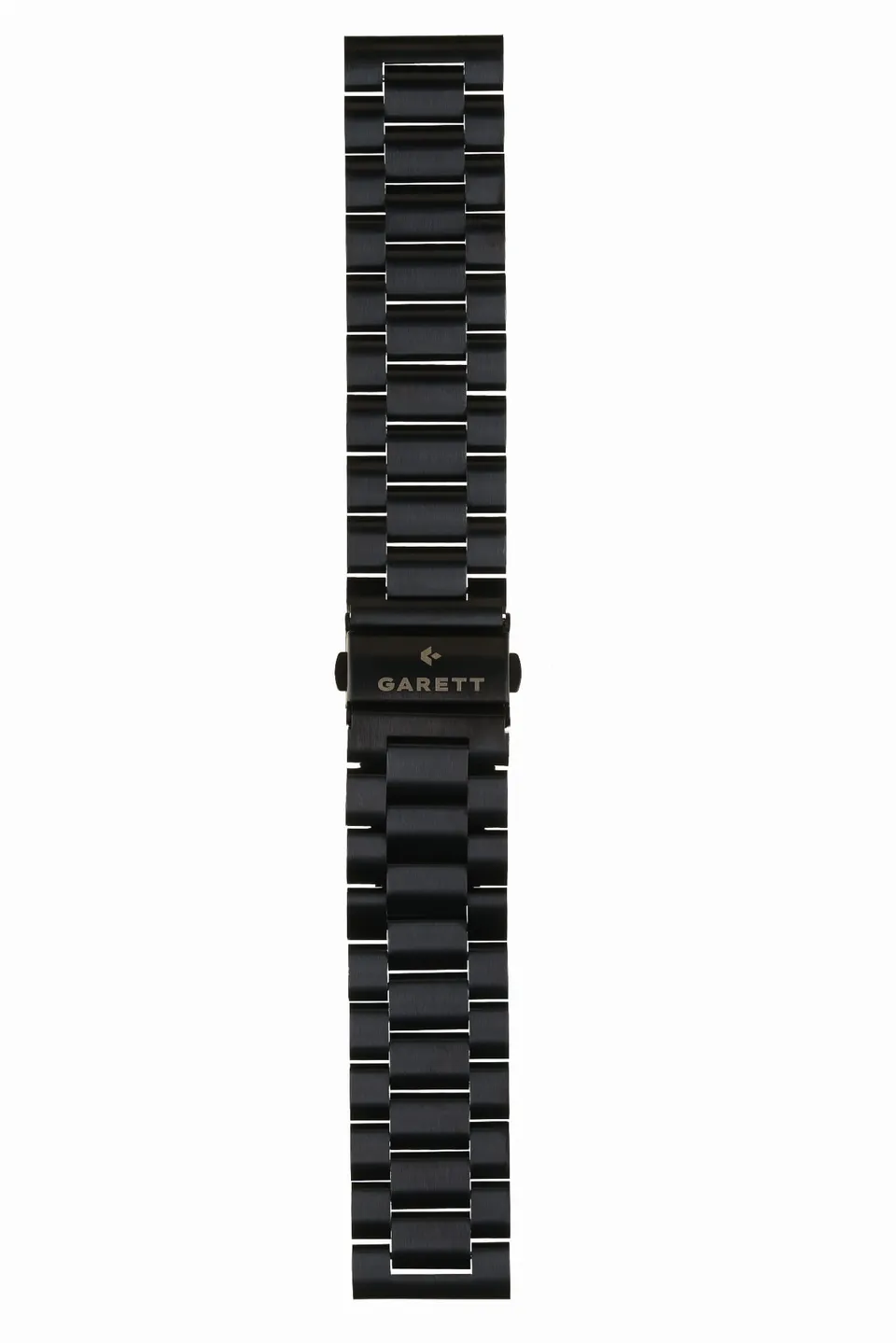 Garett cinturino acciaio nero 22 mm chiusura farfalla