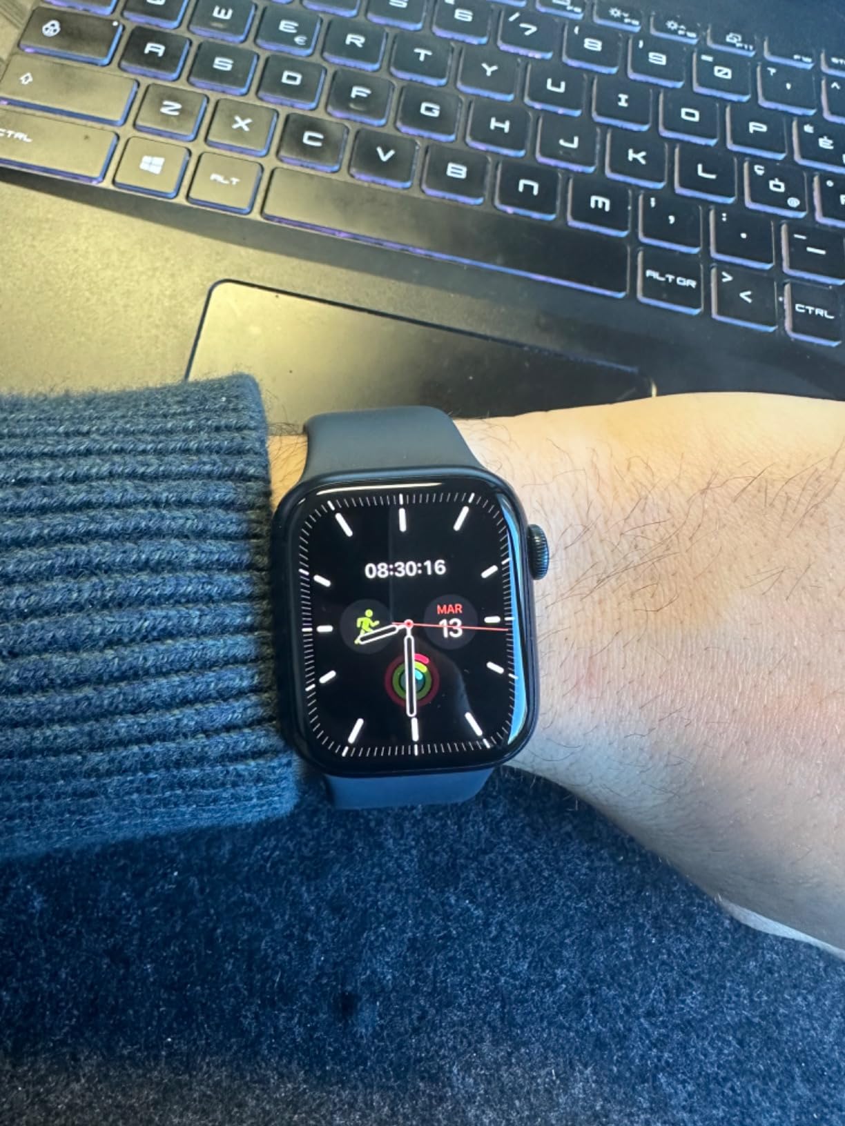 Apple Watch Series 9 41mm smartwatch GPS argento S/M