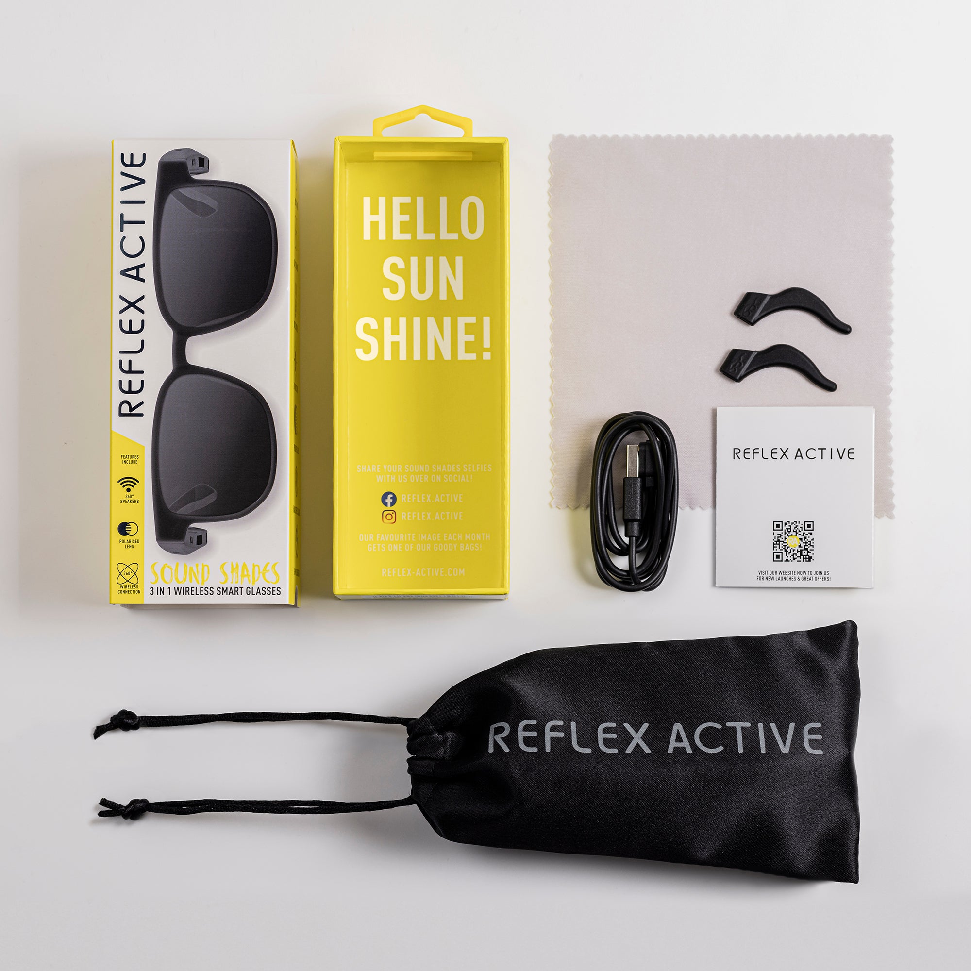 Reflex Active Sound Shades SS-0001 occhiali audio nero polarizzate