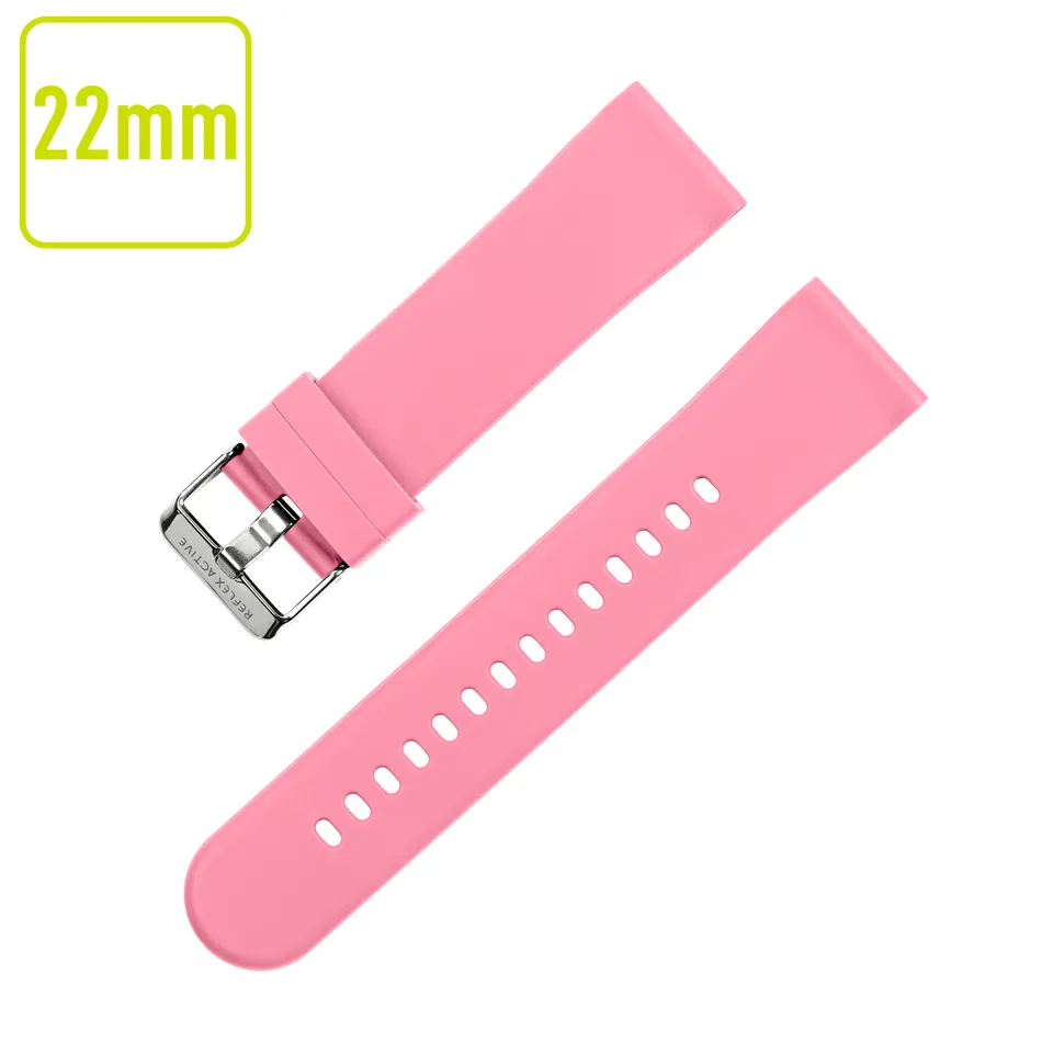 Reflex Active cinturino silicone 22mm rosa fibbia argento