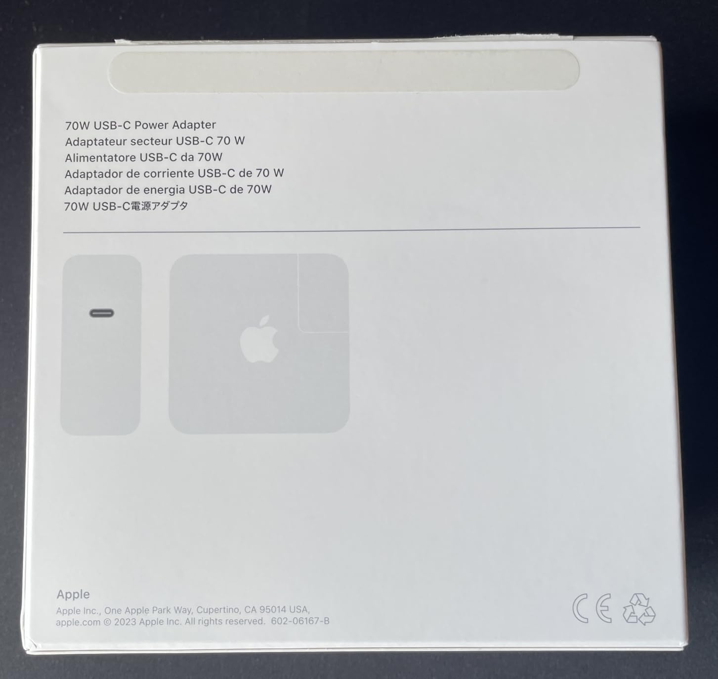 Apple USB-C 70W Alimentatore ricarica rapida MacBook Air