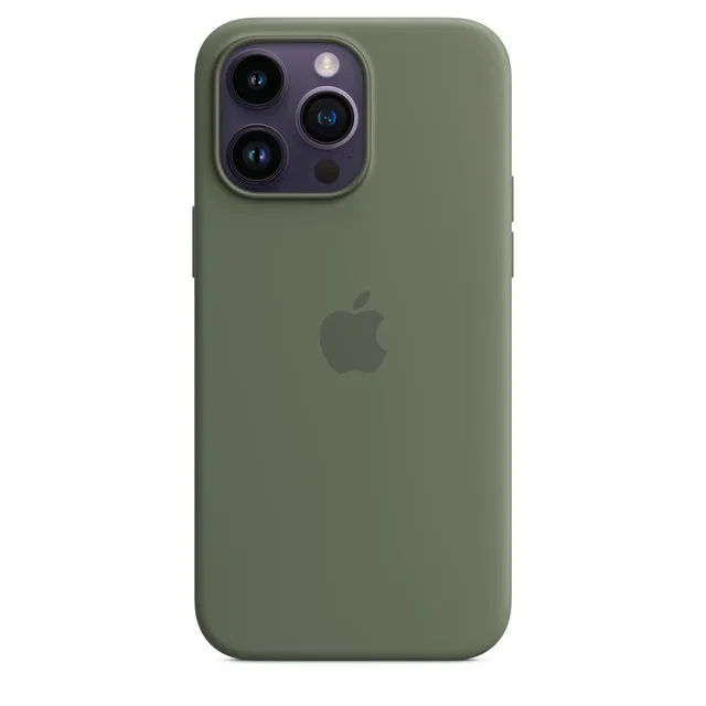 Apple iPhone 14 Pro Max custodia silicone oliva MagSafe