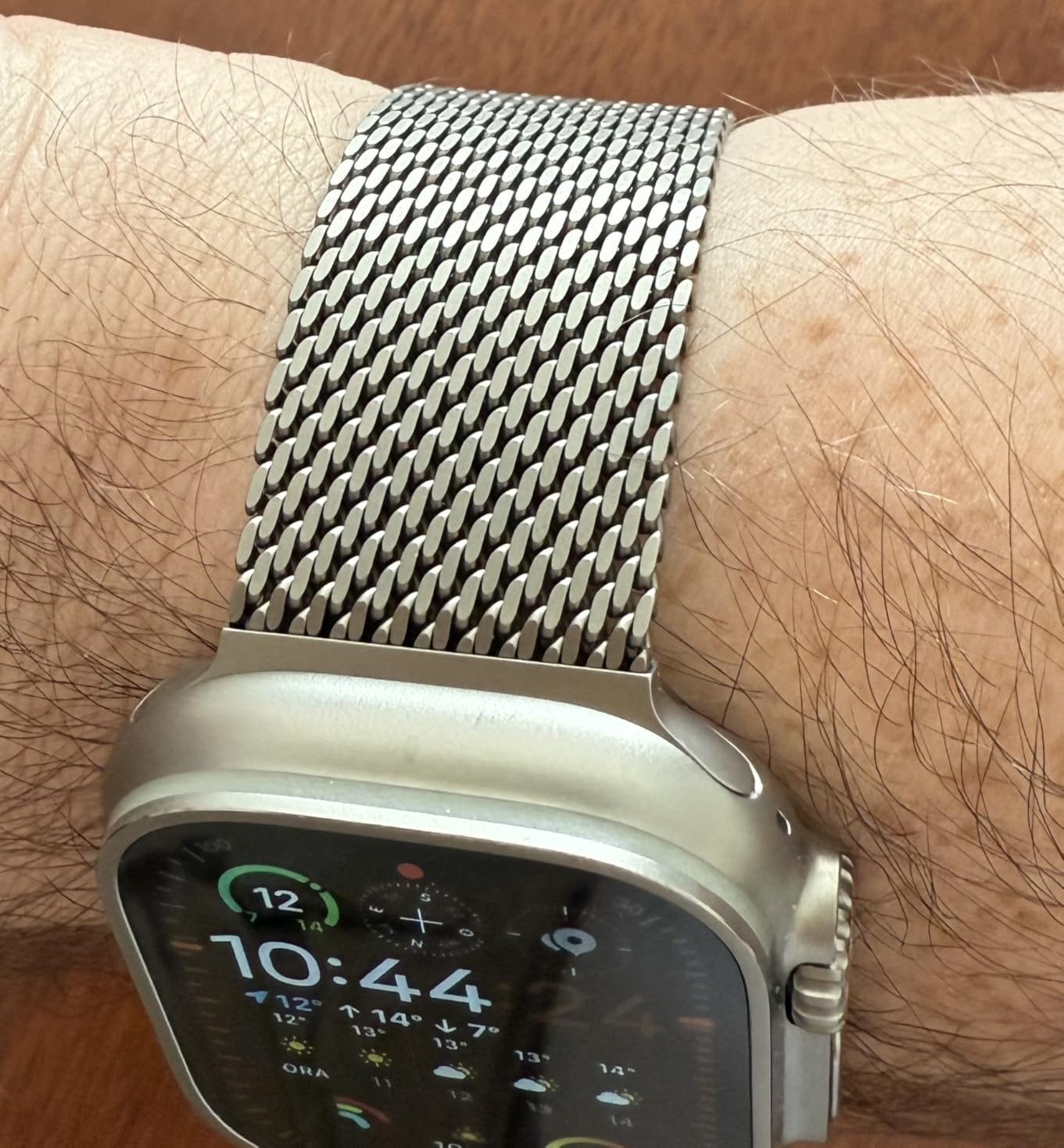 Apple Watch Loop Maglia Milanese 49mm Cinturino titanio Naturale Large