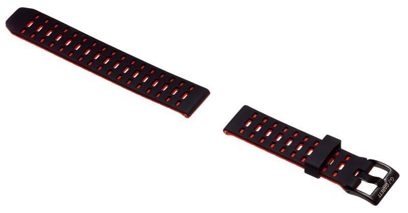 Garett Sport 25 GPS cinturino silicone nero-rosso 20 mm
