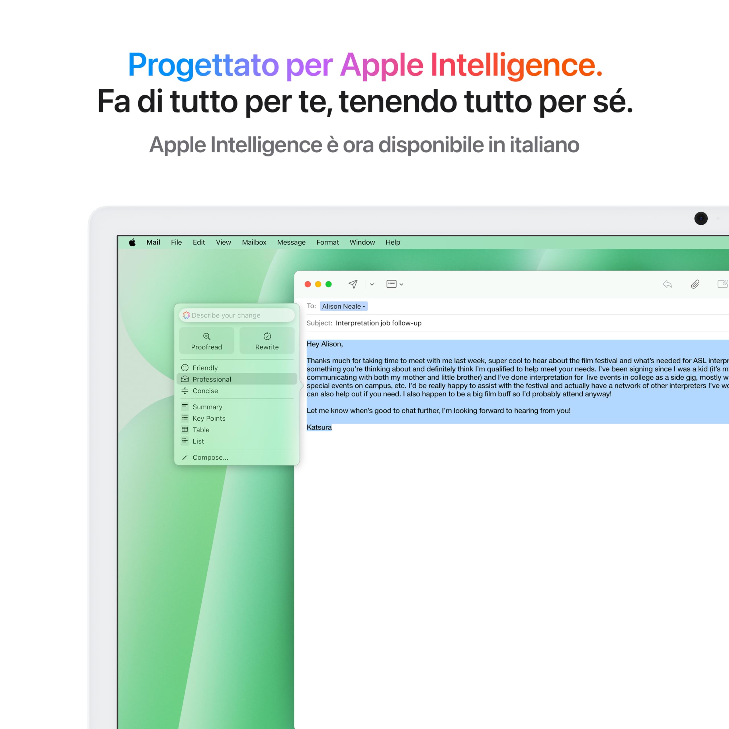 Apple iMac M4 computer desktop 24" 24GB 512GB verde