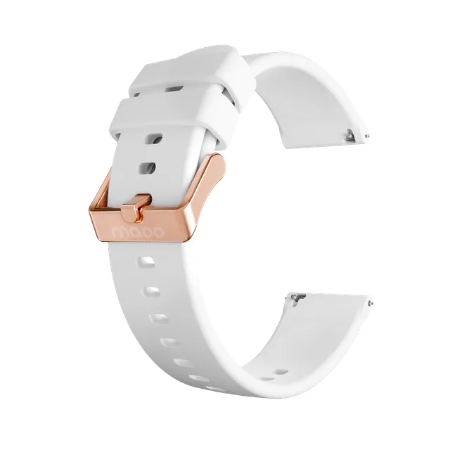 Maoo Cinturino Silicone 22 mm Bianco Oro