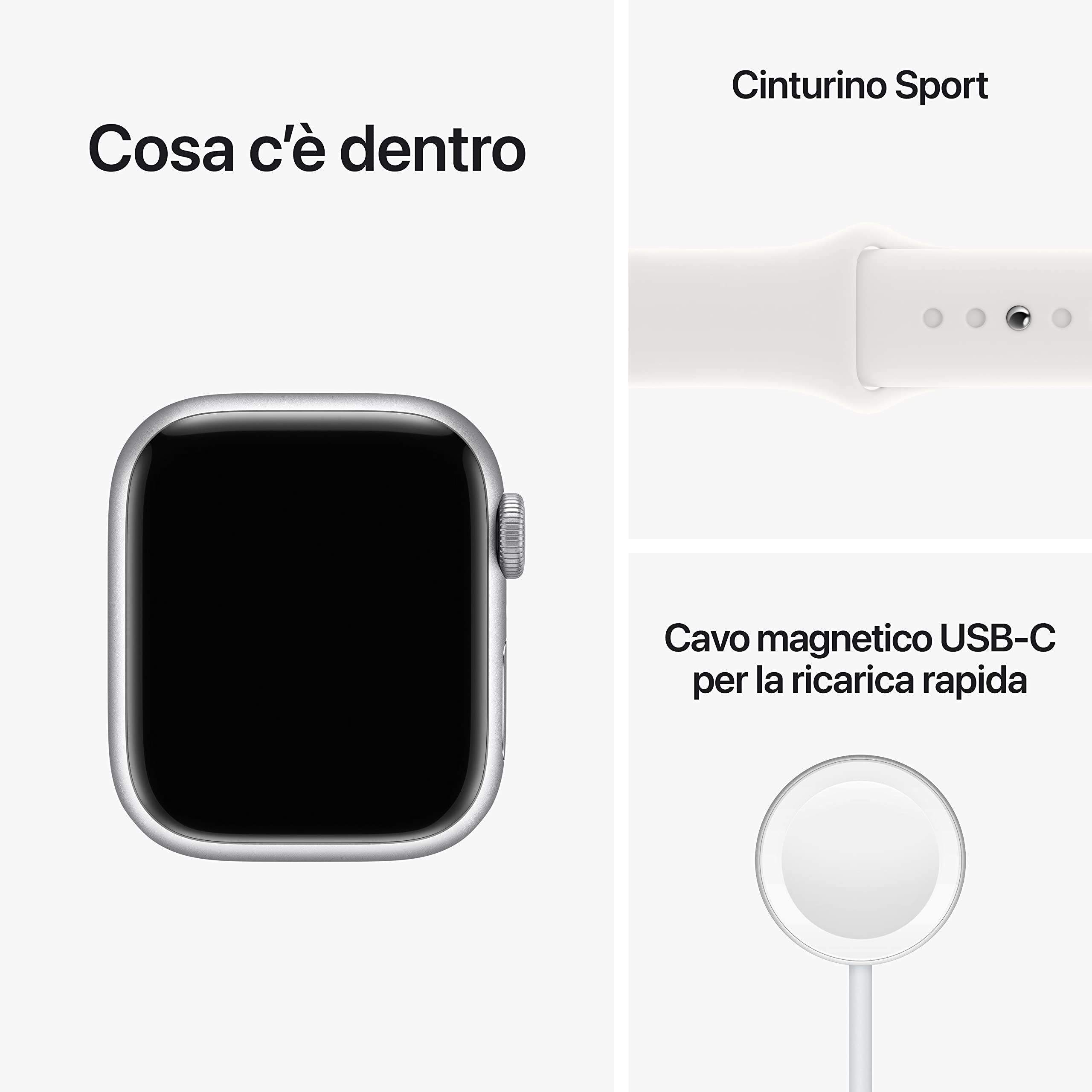 Apple Watch Series 8 41mm smartwatch GPS Cellular argento O2