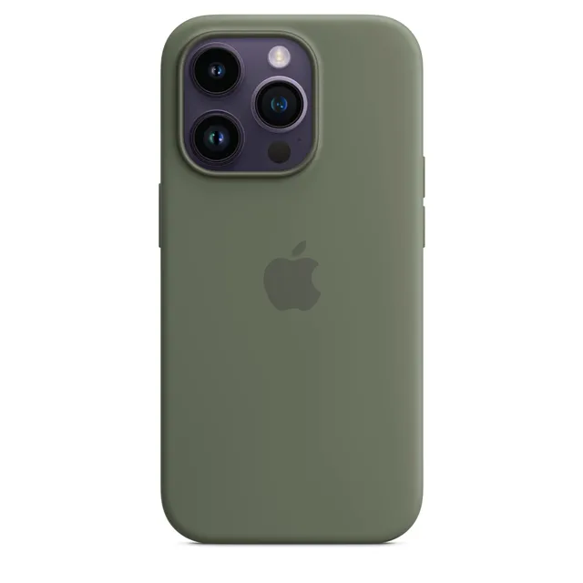Apple iPhone 14 Pro custodia silicone oliva MagSafe