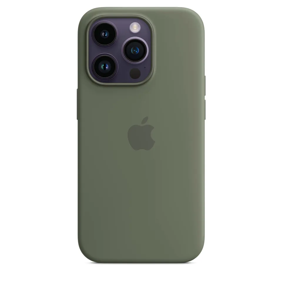 Apple iPhone 14 Pro custodia silicone oliva MagSafe