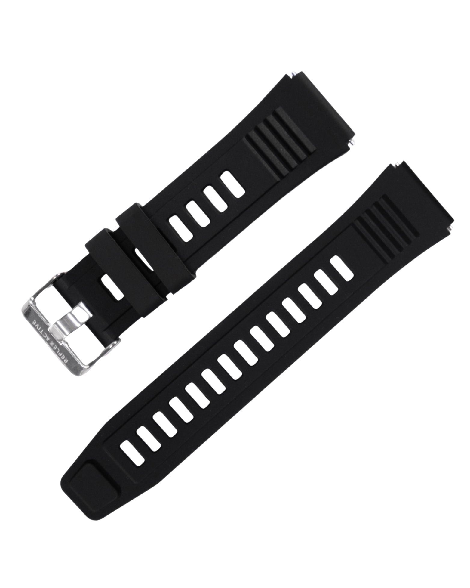 Reflex Active cinturino silicone nero 22mm fibbia argento