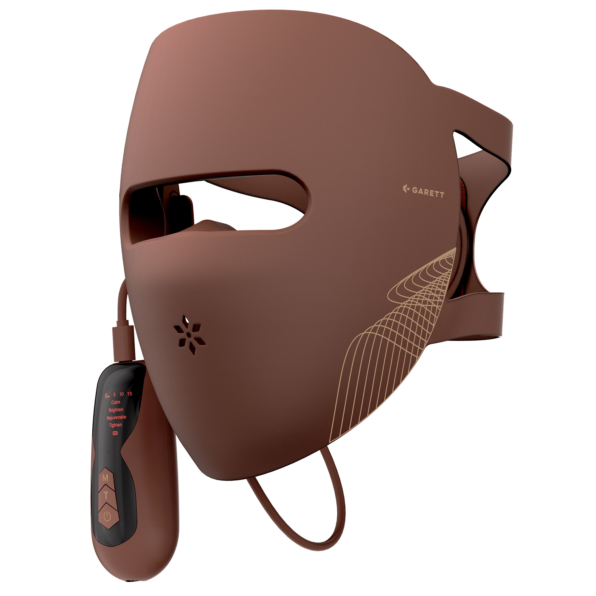 Garett Beauty Skin Ritual maschera LED viso collo marrone
