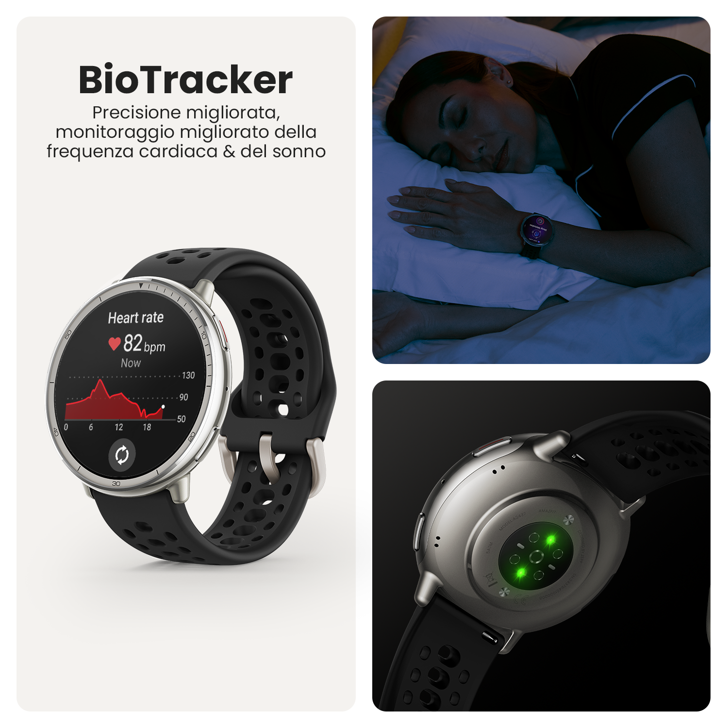 Amazfit Active 2 Premium smartwatch pelle nera NFC