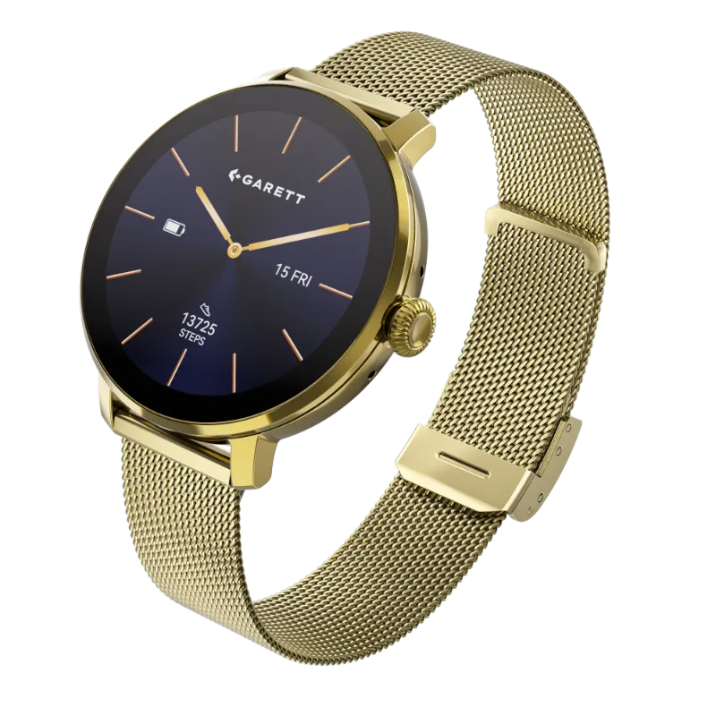 Garett Muse smartwatch donna oro mesh AMOLED
