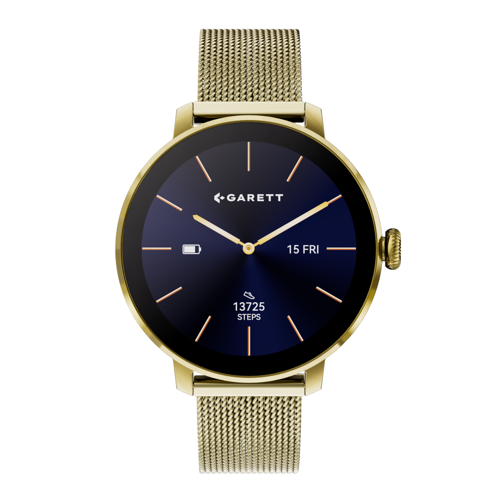 Garett Muse smartwatch donna oro mesh AMOLED