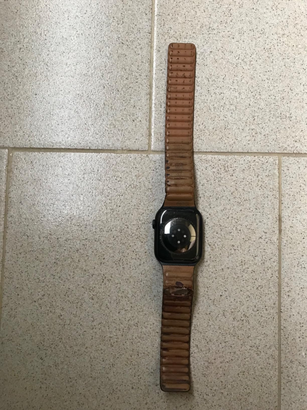 Apple Watch Magnetic Link cinturino 45mm grigio talpa S/M FineWoven