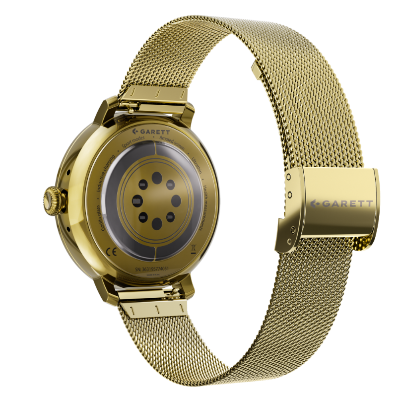 Garett Muse smartwatch donna oro mesh AMOLED