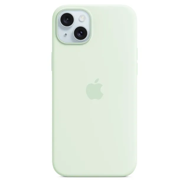 Apple custodia silicone MagSafe iPhone 15 Plus menta fredda