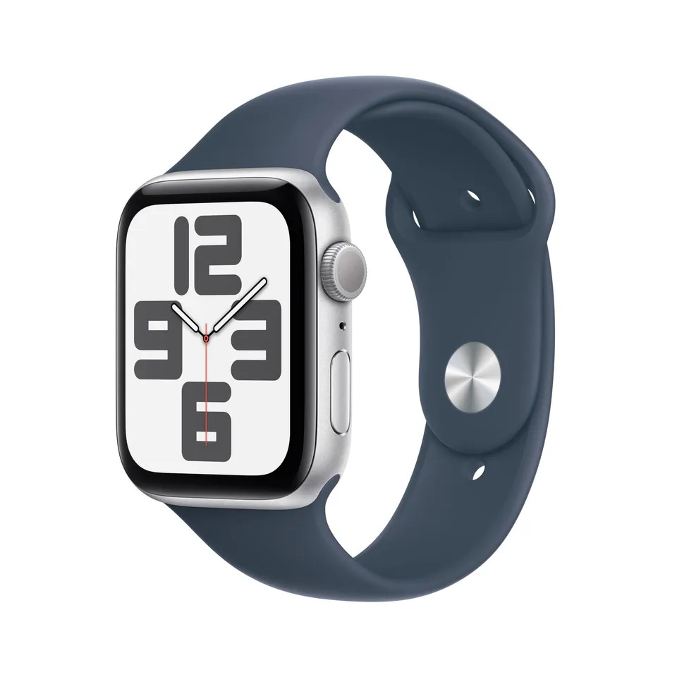 Apple Watch SE 2ª gen GPS 44mm smartwatch argento blu tempesta