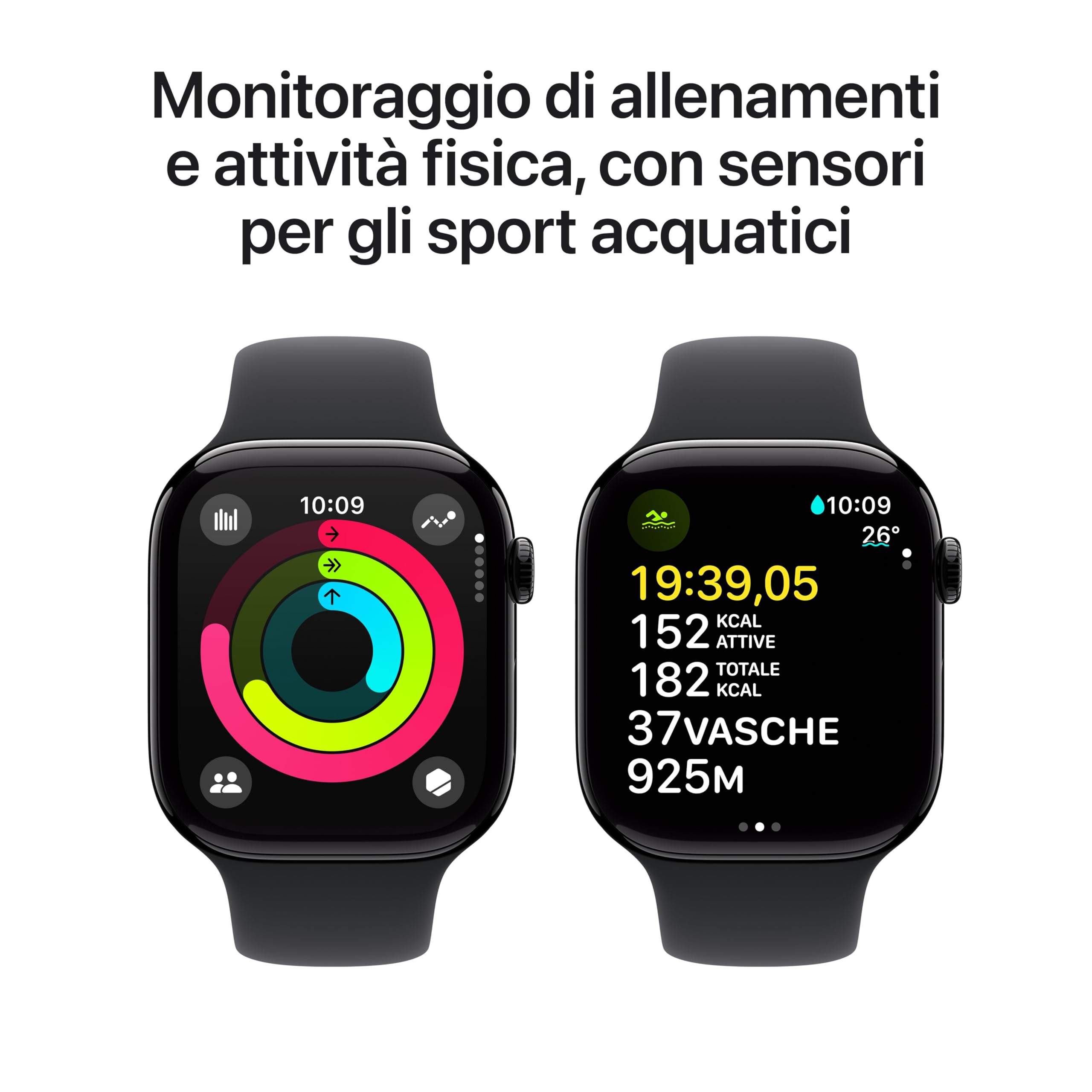Apple Watch Series 10 GPS 46 mm smartwatch nero ECG