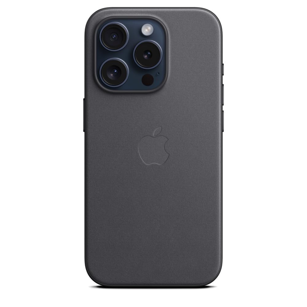 Apple Custodia FineWoven iPhone 15 Pro MagSafe Nero Microtwill