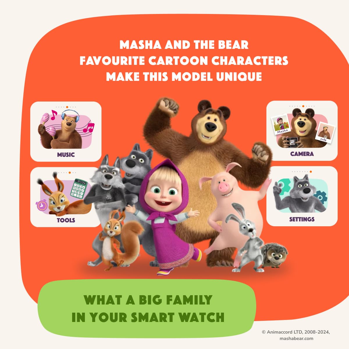 Elari KidPhone Masha e Orso smartwatch bambini nero 4G GPS